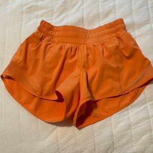 lululemon hottie hot neon orange size 2 shorts